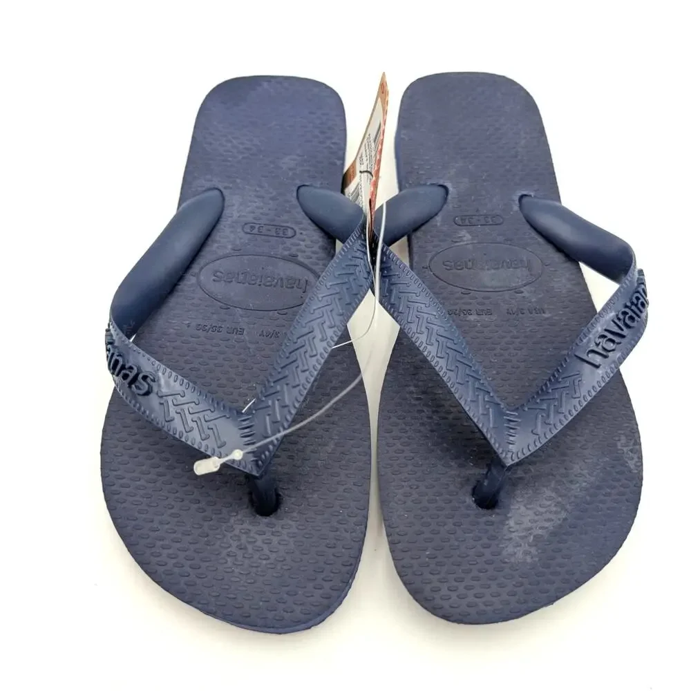 Havaianas Flip Flop Thong Sandals Unisex Kids' Navy Blue Size US3/4Y EU35/36